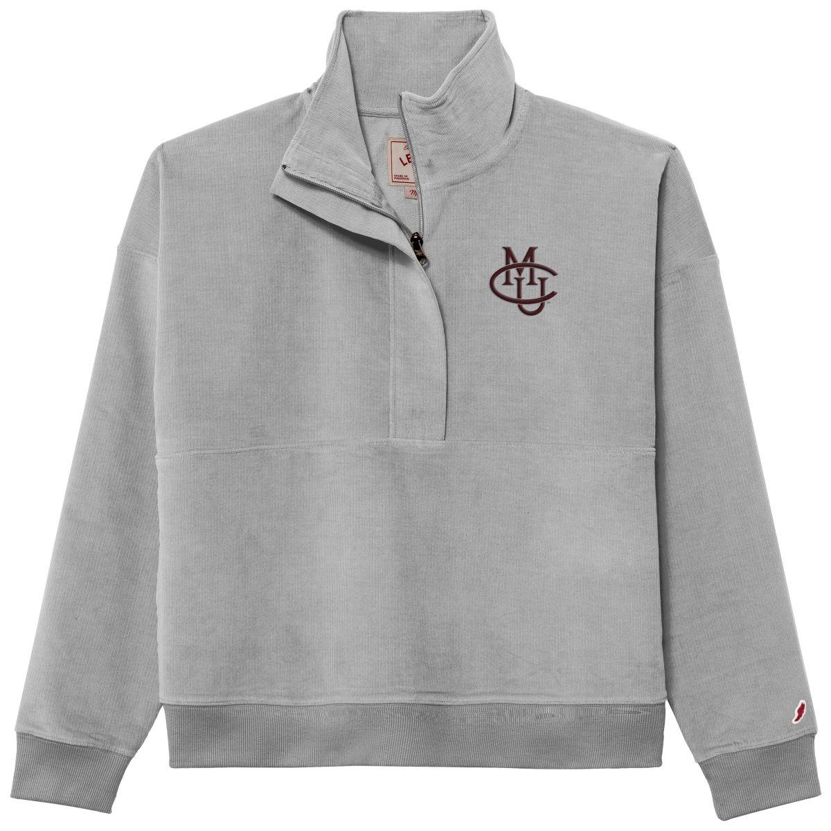 L2 Women's Cord Half Zip w/CMU Interlocking Logo | The